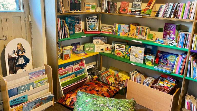 The children's corner of the second-hand bookshop